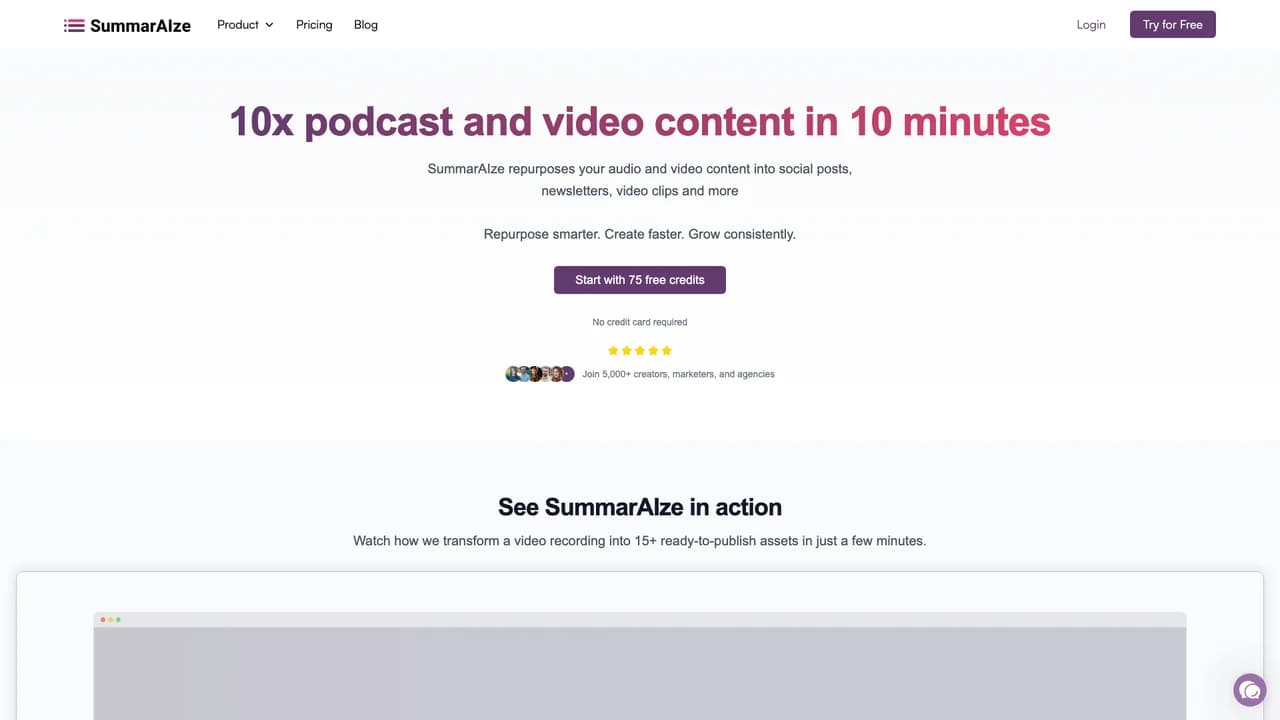 summaraize screenshot