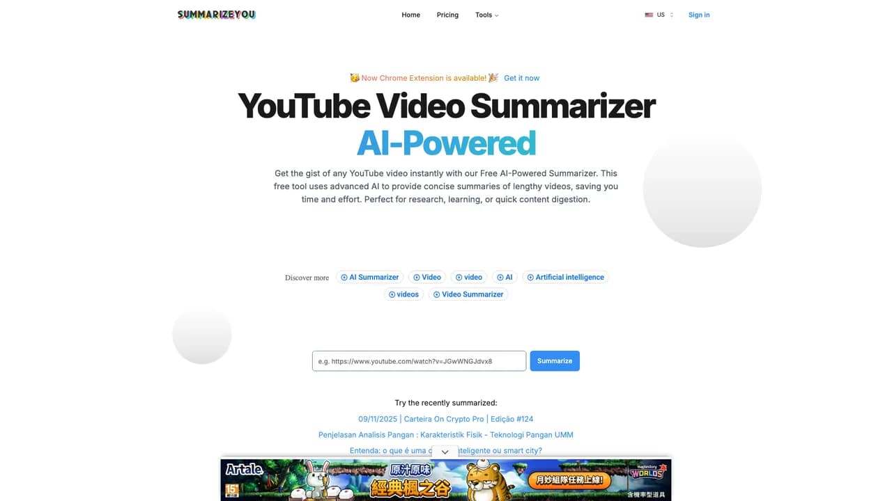 summarizeyou screenshot