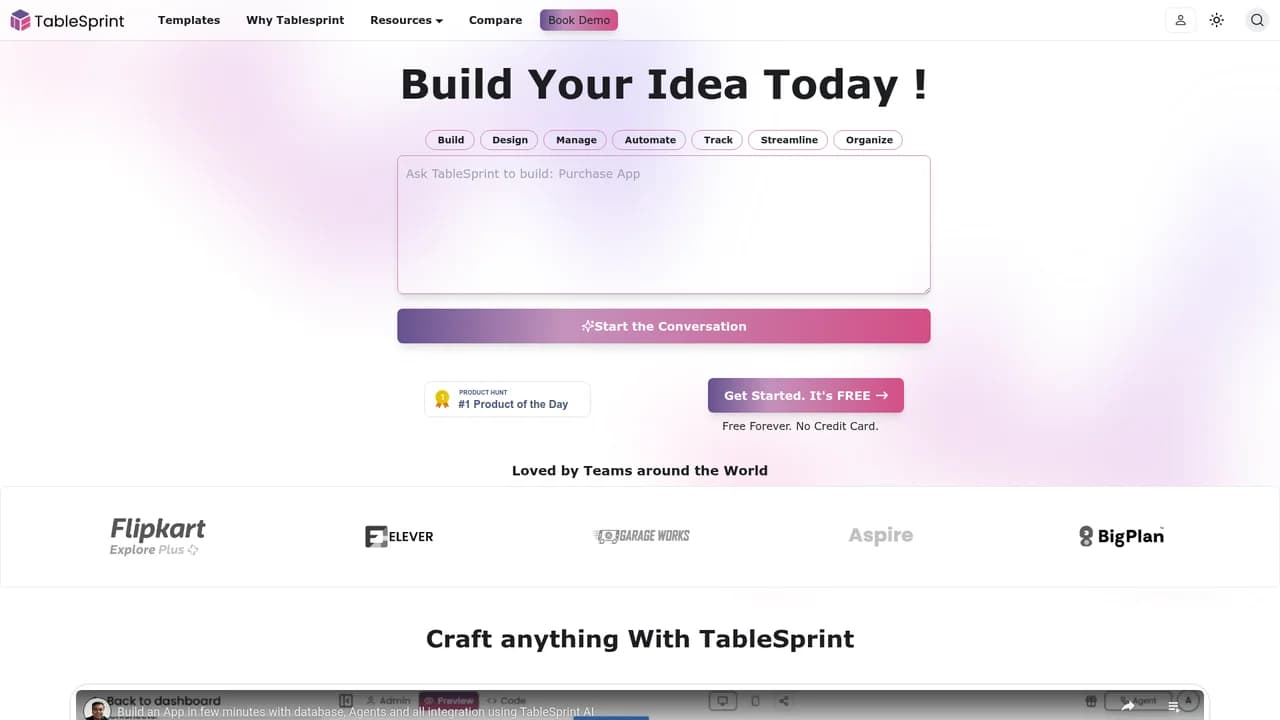 tablesprint screenshot