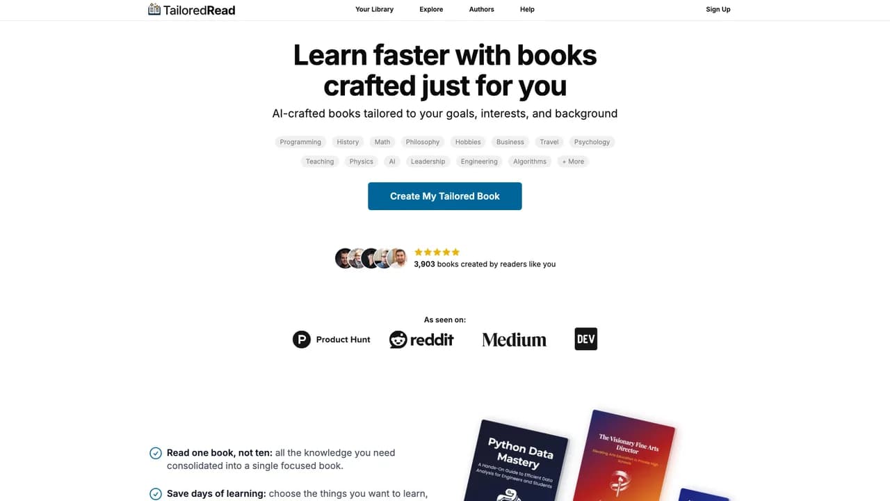 tailoredread screenshot