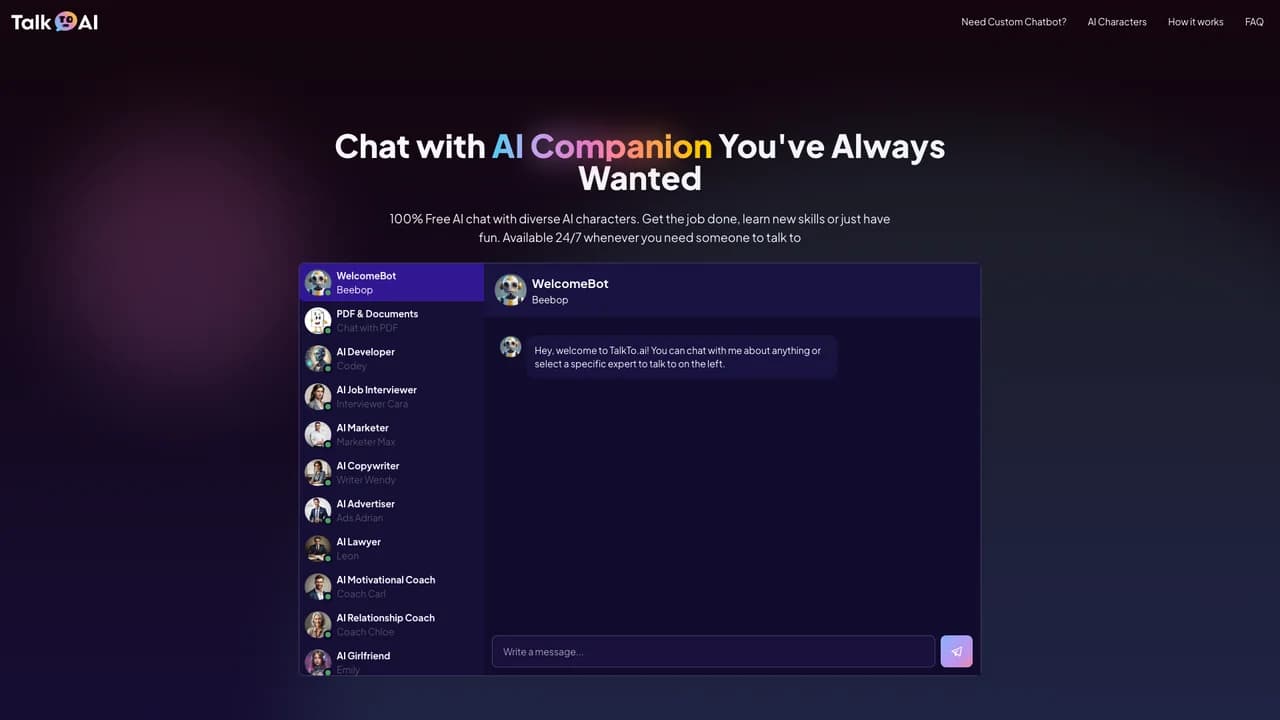 talktoai screenshot