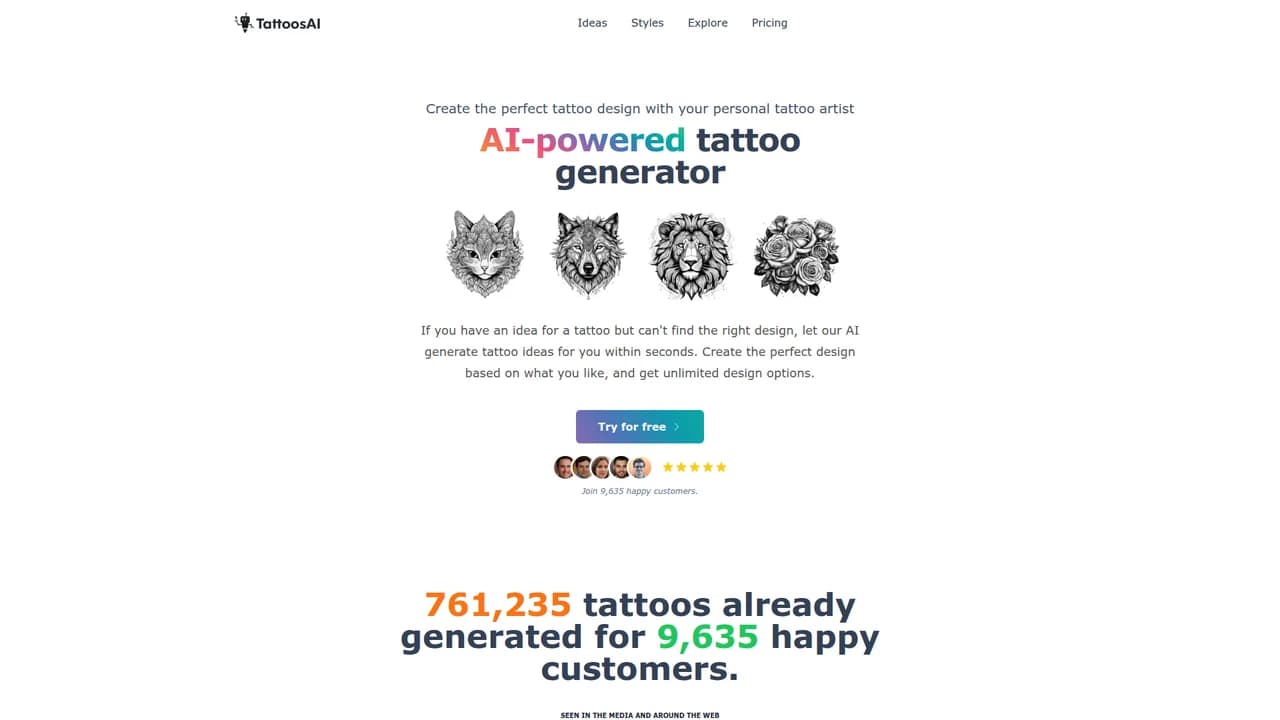 tattoosai screenshot