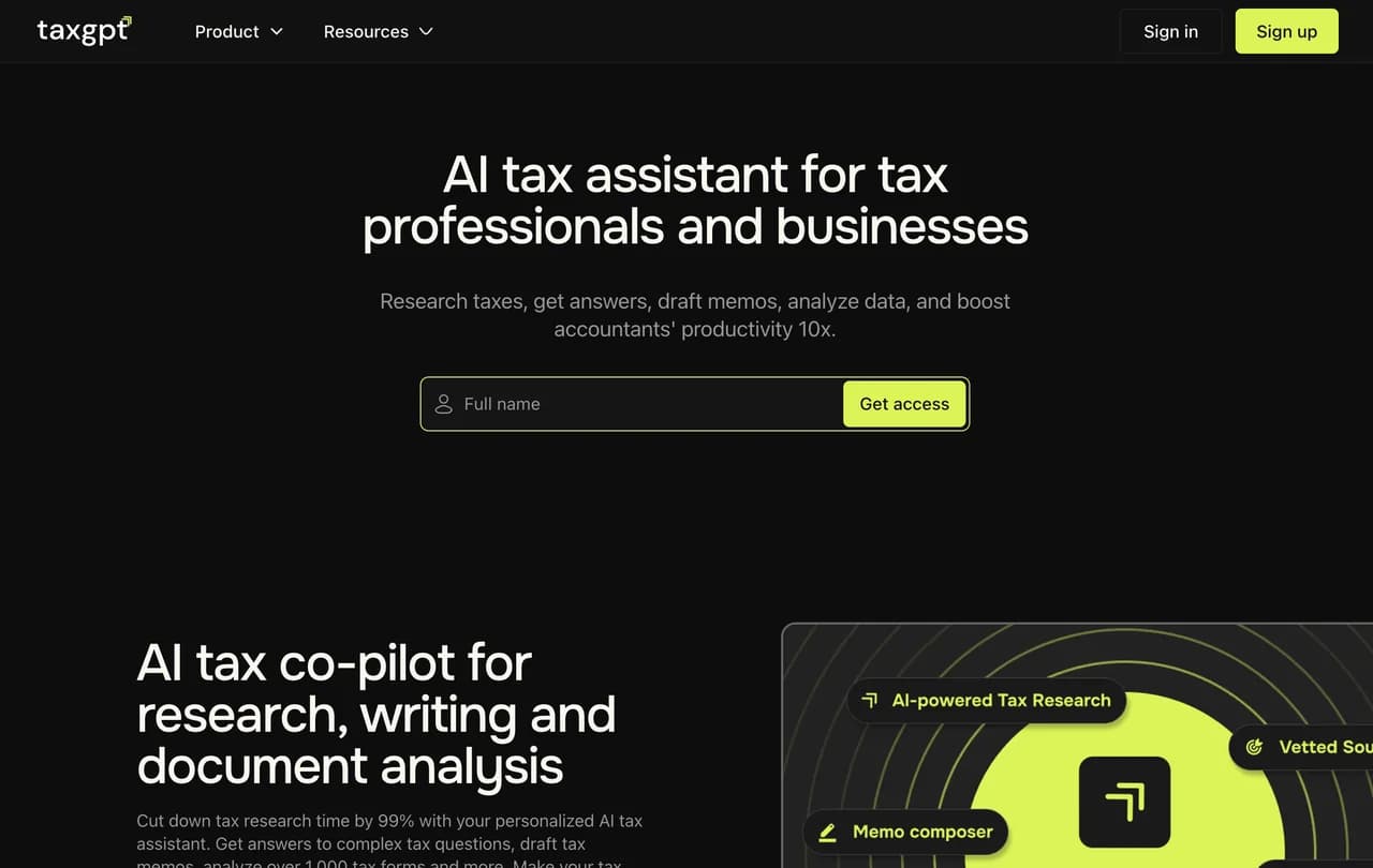 taxgpt screenshot