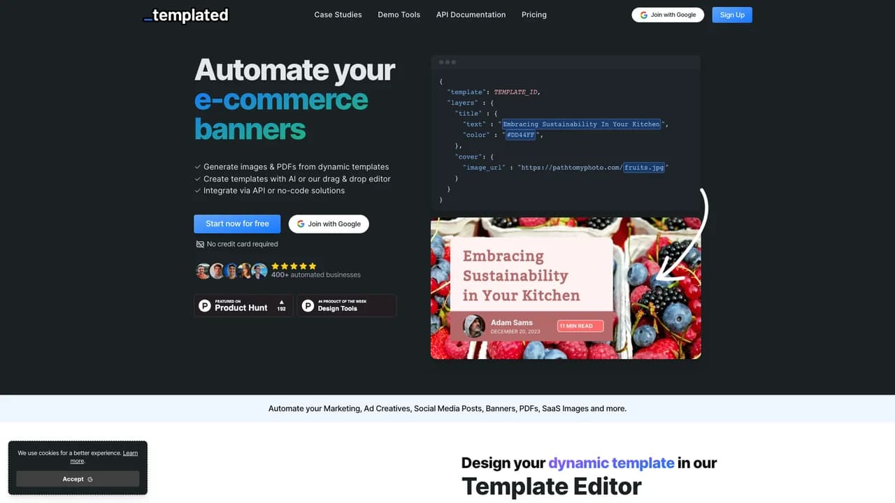 templated screenshot
