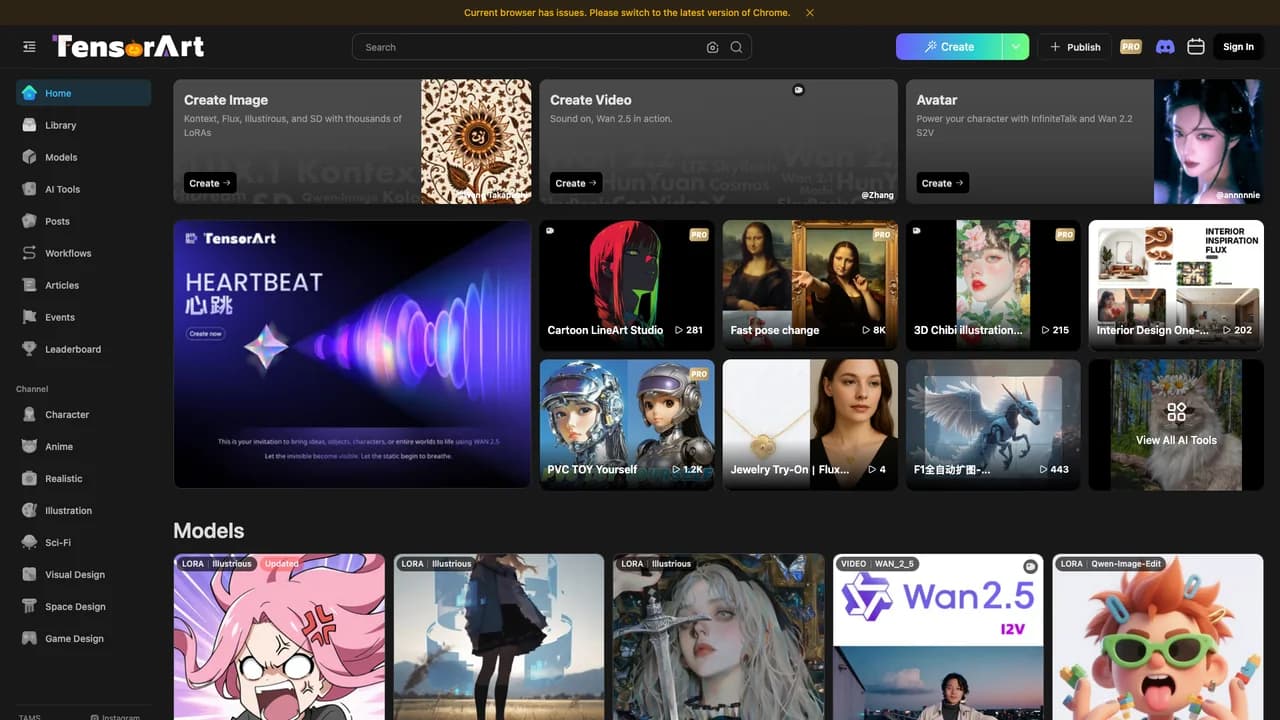 tensorart screenshot