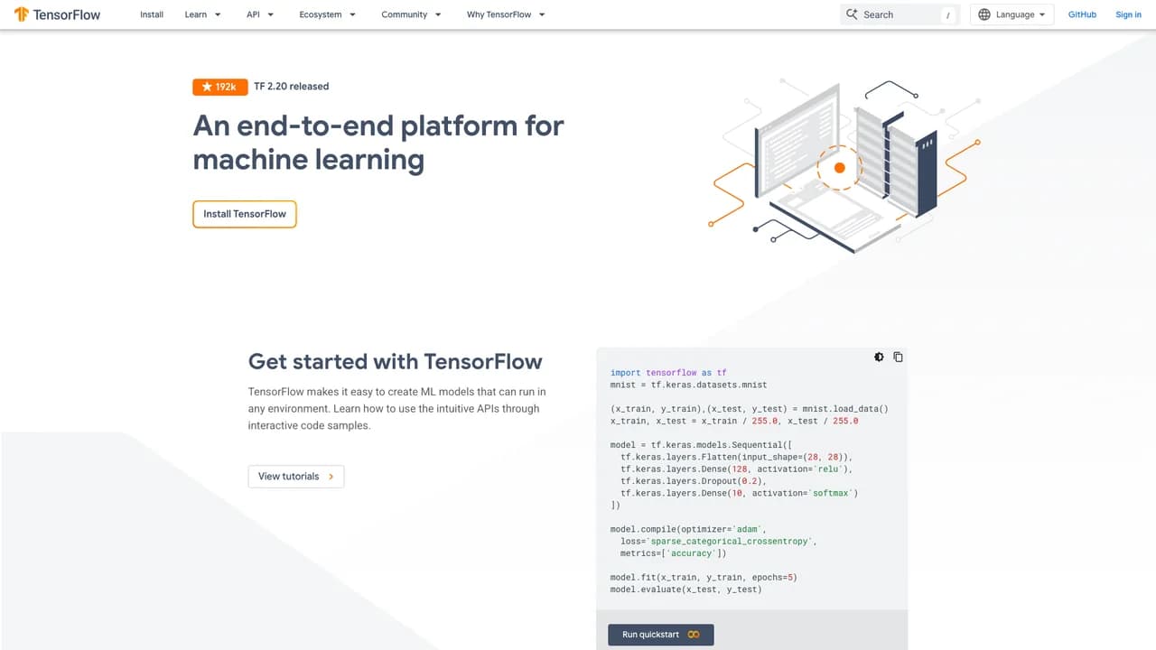 tensorflow screenshot