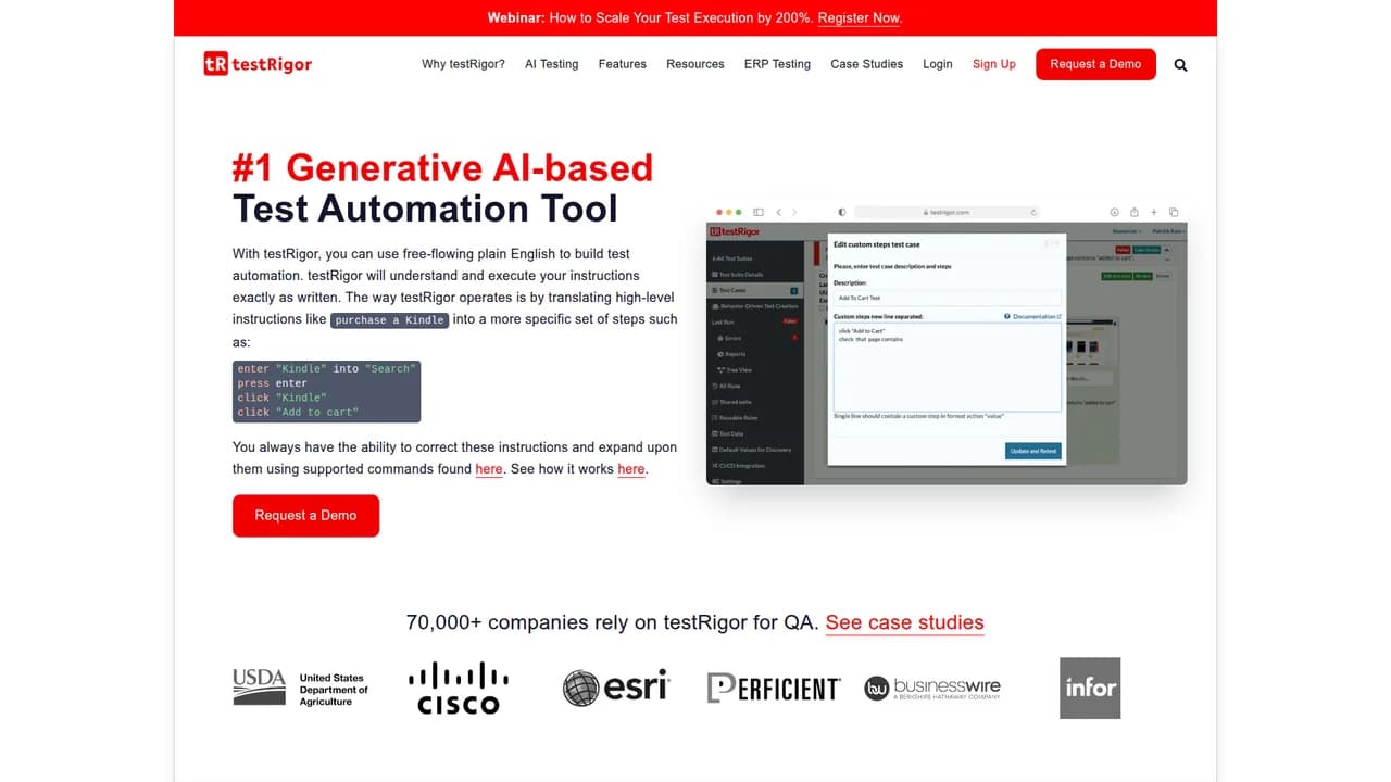 testrigor screenshot