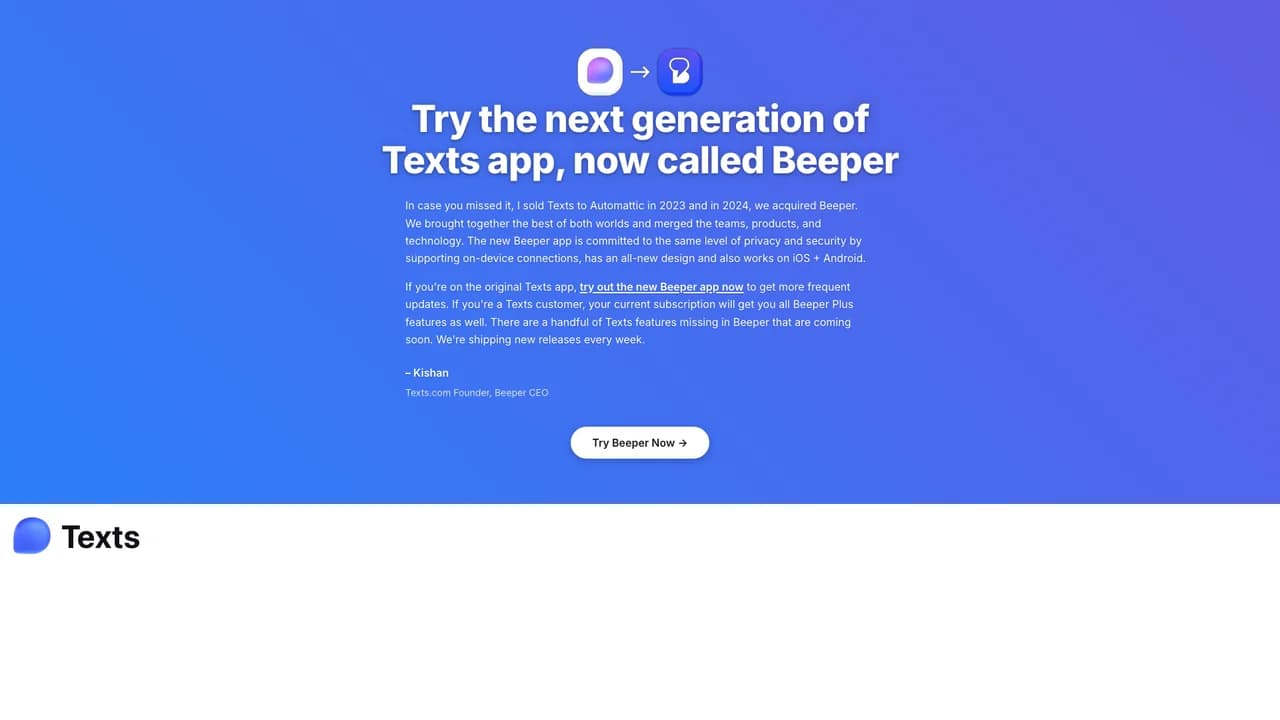 texts screenshot