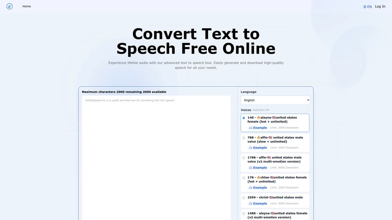 texttospeechim screenshot