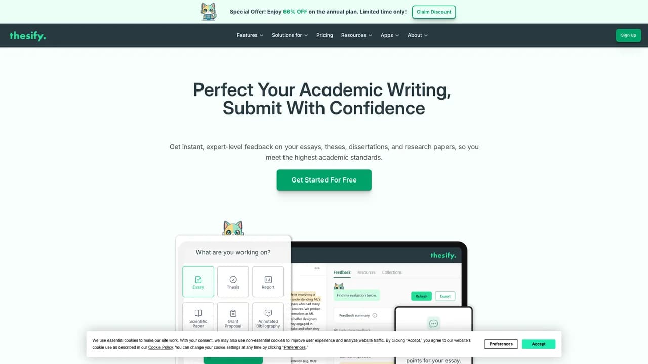 thesify screenshot