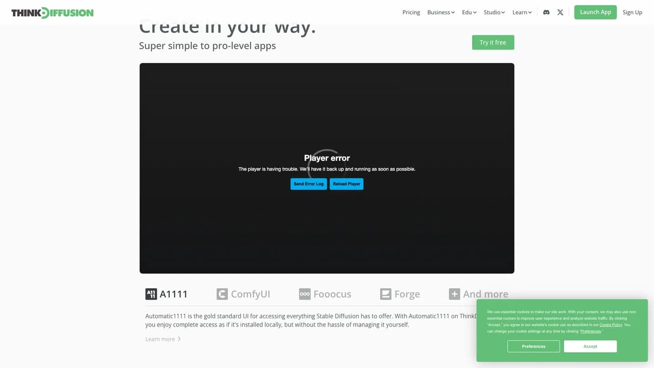 thinkdiffusion screenshot