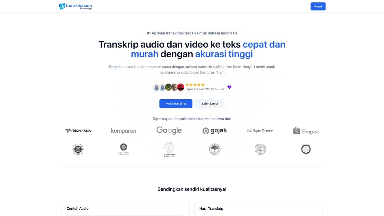 transkripxyz screenshot