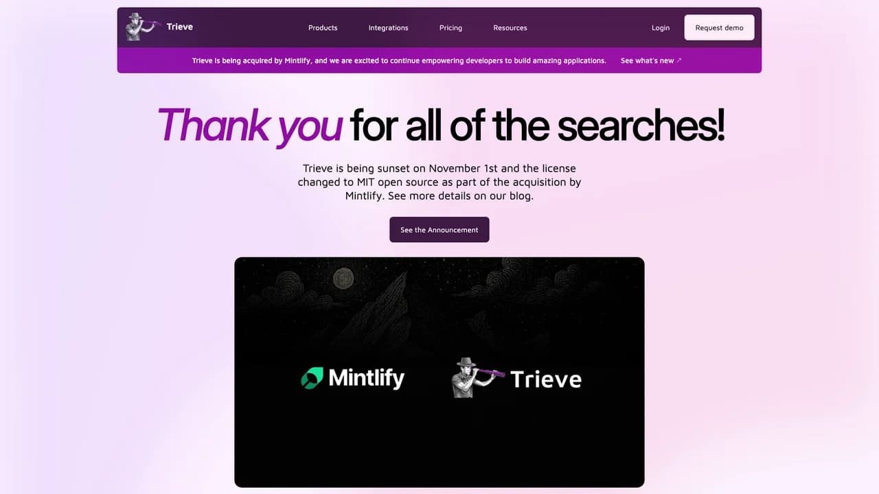 trieve screenshot