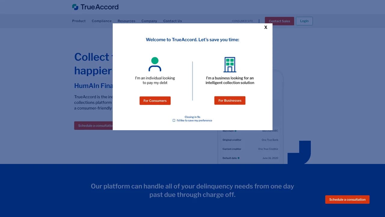 trueaccord screenshot