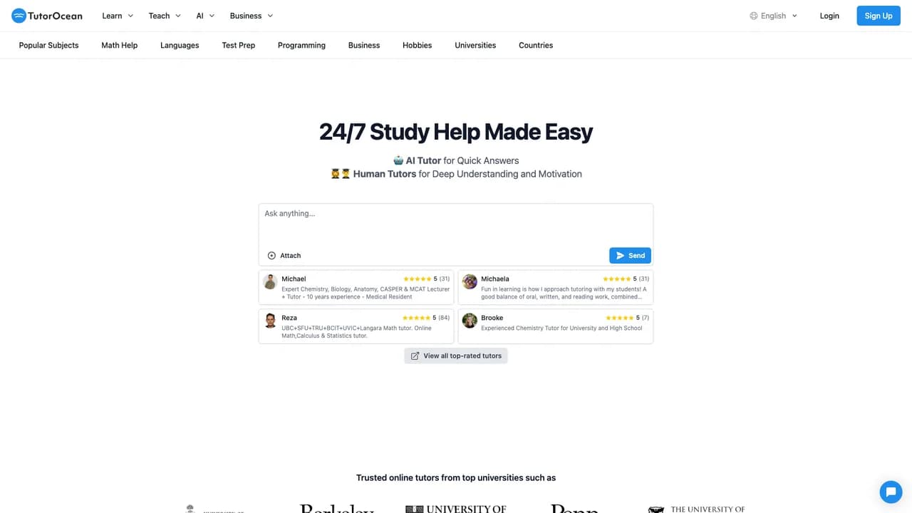 tutorocean screenshot