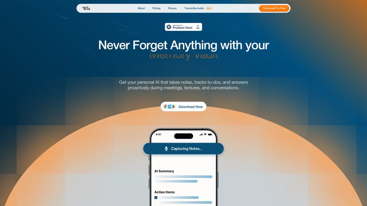 twinmind screenshot