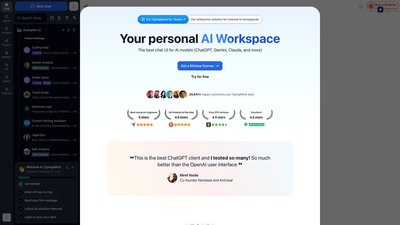 typingmind screenshot