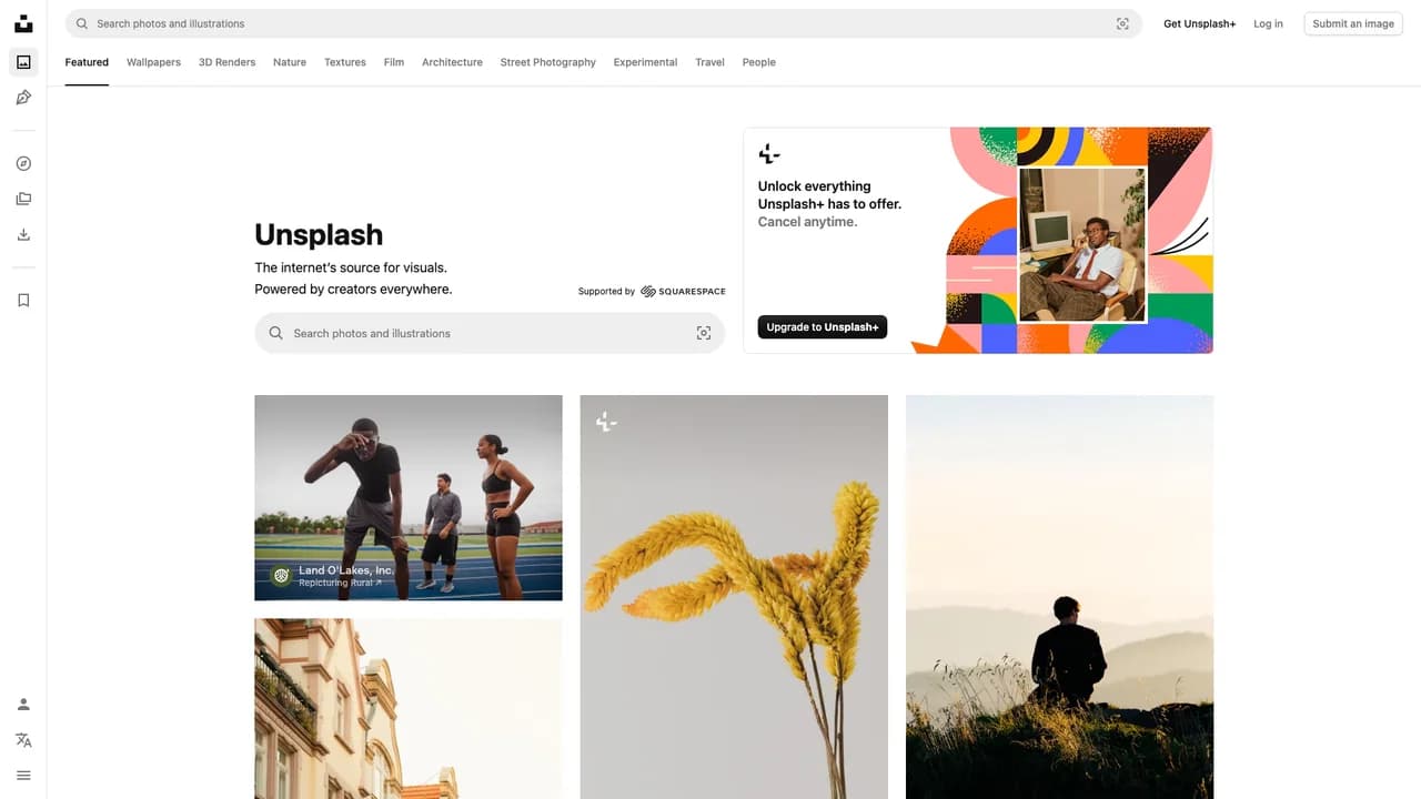 unsplash screenshot