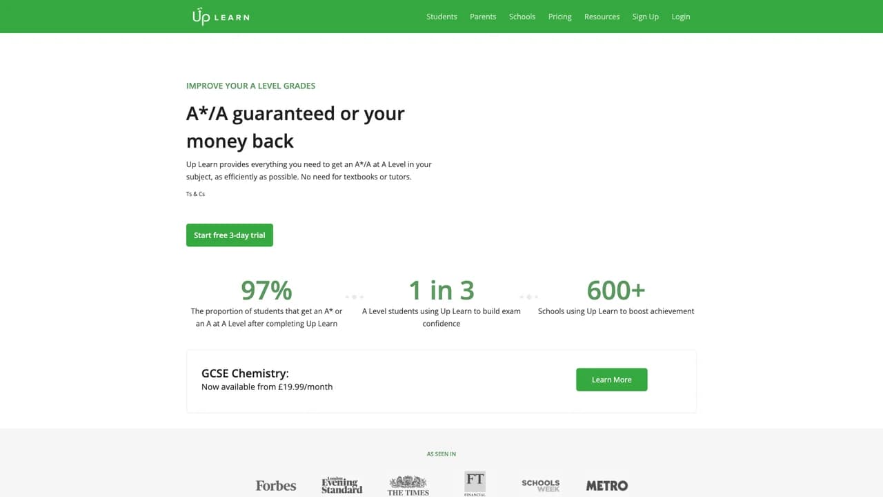 up-learn screenshot