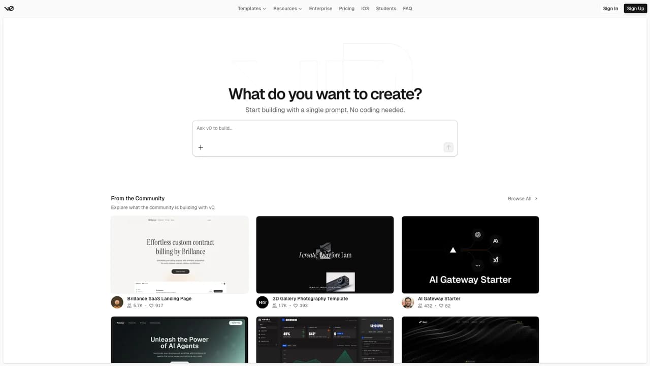 v0 screenshot