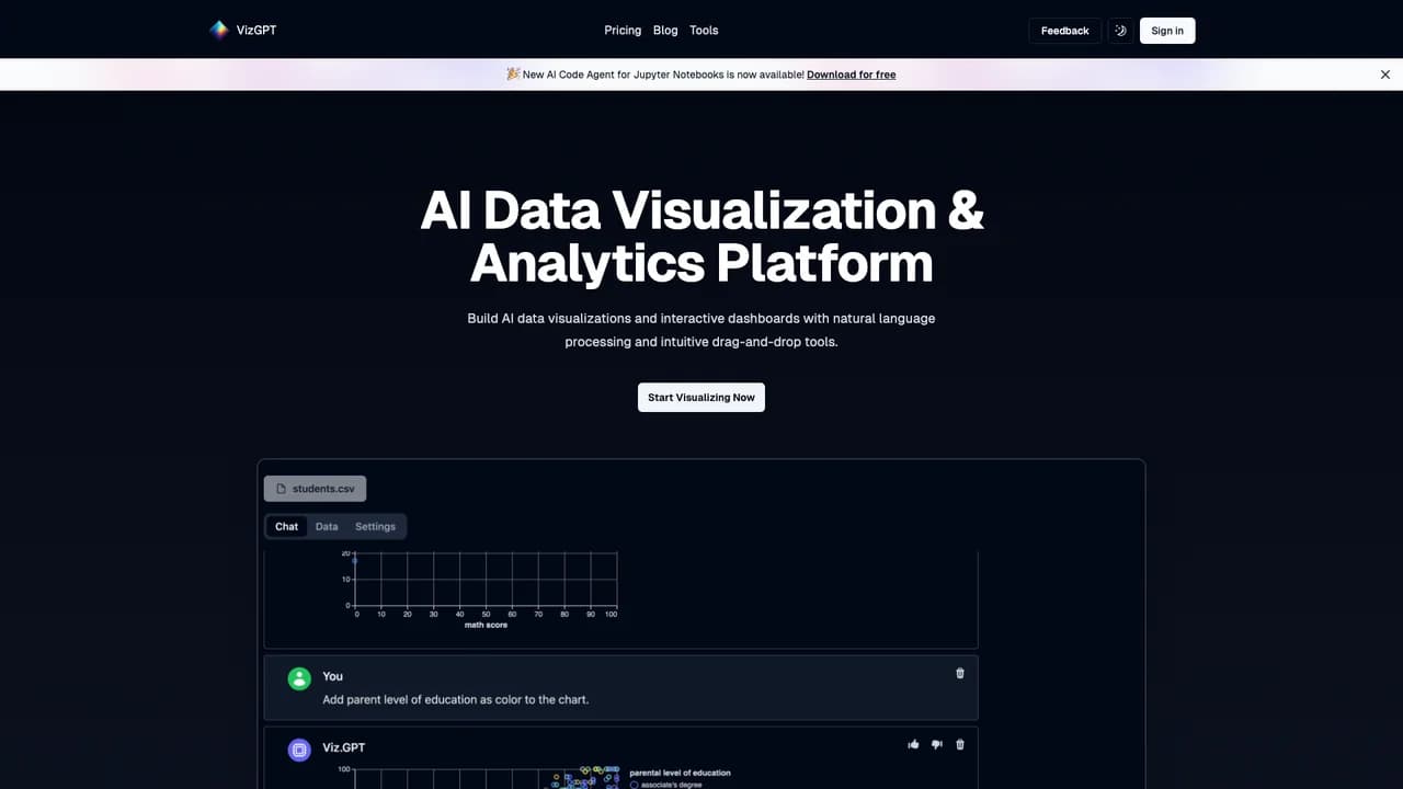 vizgpt screenshot