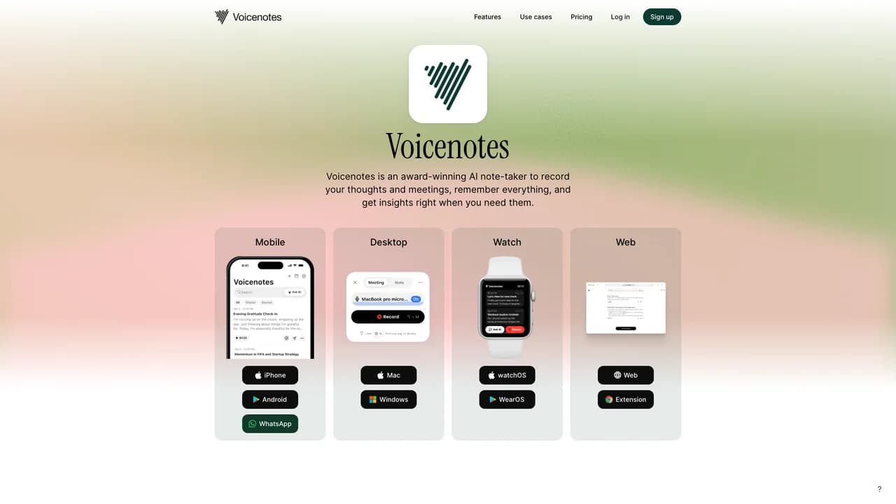 voicenotes screenshot