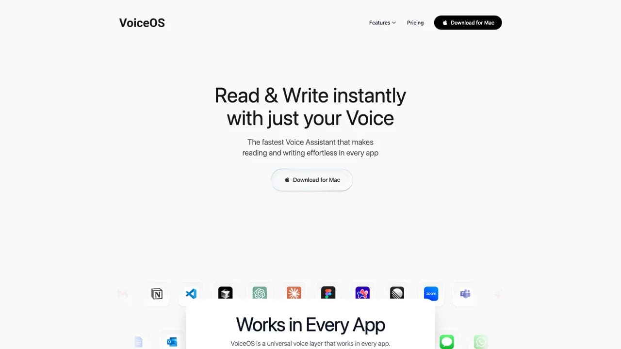 voiceos screenshot