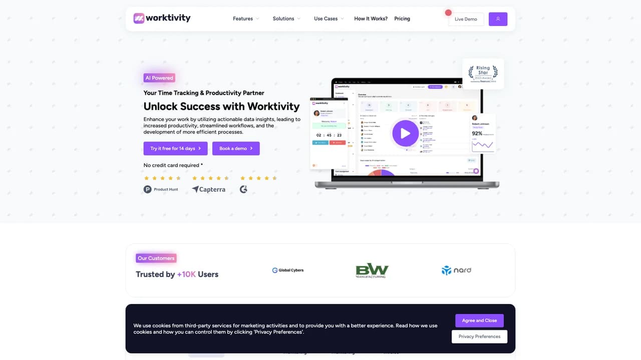 worktivity screenshot