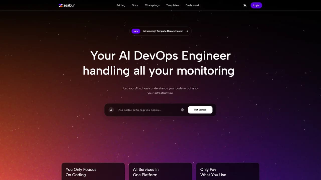 zeabur screenshot